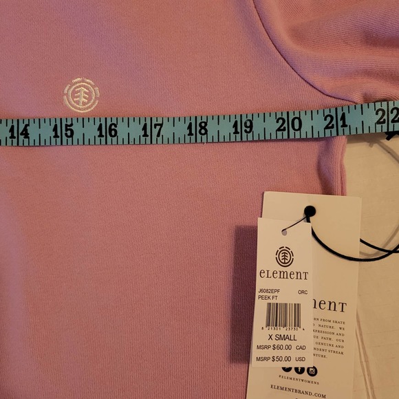 Element Women's NWT Crop Pullover Raw Hem Hoodie Size X-Small - Picture 10 of 11